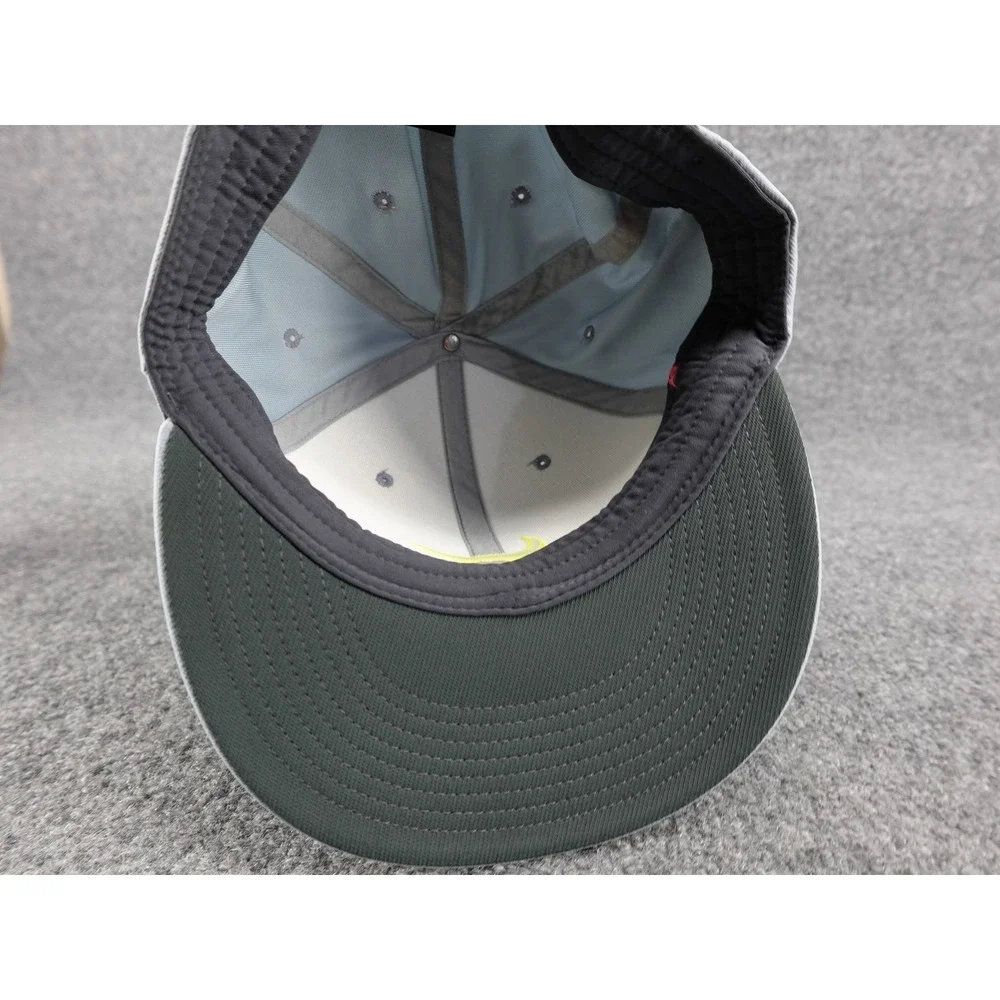 Nike‎ Golf Vapor RZN Hat Mens M/L Grey Neon Yellow Flexfit Baseball Cap